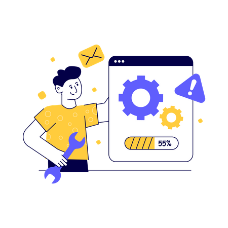website-maintenance-illustration-download-in-svg-png-gif-file-formats--web-development-configuration-nallow-set-04-pack-design-illustrations-7169433